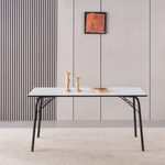 Casa si Gradina - Mobilier - Mese si birouri - Mese bucatarie si dining - Masa dining, alba / neagra, 160x80x75 cm, NALAK TIP 3 - Infinity.ro