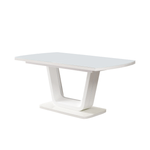 Casa si Gradina - Mobilier - Mese si birouri - Mese bucatarie si dining - Masa dining extensibila, alb lucios, 160-200x90 cm, OLAV - Infinity.ro