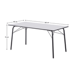 Casa si Gradina - Mobilier - Mese si birouri - Mese bucatarie si dining - Masa dining, alba / neagra, 160x80x75 cm, NALAK TIP 3 - Infinity.ro