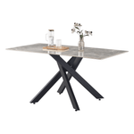 Casa si Gradina - Mobilier - Mese si birouri - Mese bucatarie si dining - Masa dining, gri deschis/neagra, 160x90 cm, ZENOS - Infinity.ro