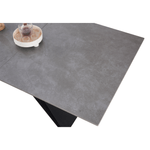 Casa si Gradina - Mobilier - Mese si birouri - Mese bucatarie si dining - Masa dining extensibila, beton/neagra, 160-200x90 cm, MAJED - Infinity.ro