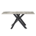 Casa si Gradina - Mobilier - Mese si birouri - Mese bucatarie si dining - Masa dining, gri deschis/neagra, 160x90 cm, ZENOS - Infinity.ro