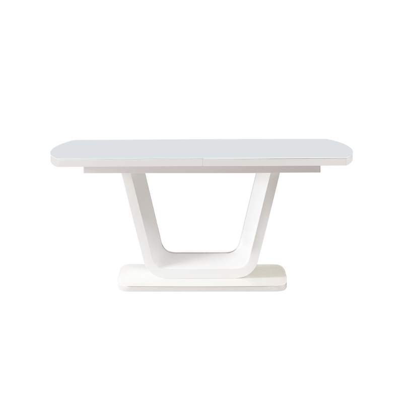 Casa si Gradina - Mobilier - Mese si birouri - Mese bucatarie si dining - Masa dining extensibila, alb lucios, 160-200x90 cm, OLAV - Infinity.ro
