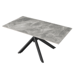 Casa si Gradina - Mobilier - Mese si birouri - Mese bucatarie si dining - Masa dining, gri deschis/neagra, 160x90 cm, ZENOS - Infinity.ro