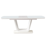 Casa si Gradina - Mobilier - Mese si birouri - Mese bucatarie si dining - Masa dining extensibila, alb lucios, 160-200x90 cm, OLAV - Infinity.ro