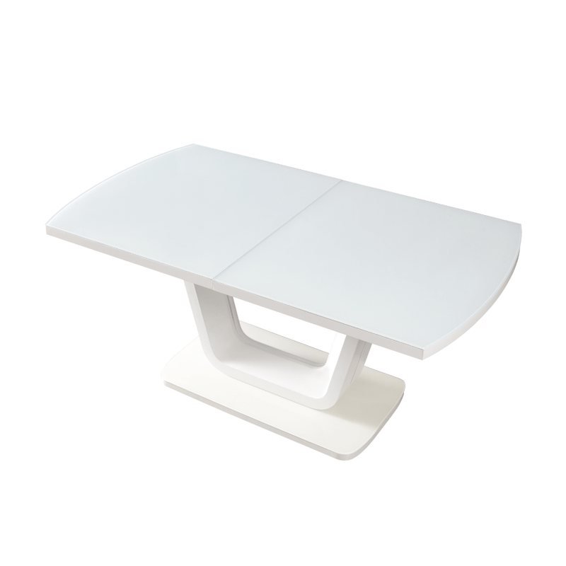 Casa si Gradina - Mobilier - Mese si birouri - Mese bucatarie si dining - Masa dining extensibila, alb lucios, 160-200x90 cm, OLAV - Infinity.ro