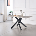 Casa si Gradina - Mobilier - Mese si birouri - Mese bucatarie si dining - Masa dining, gri deschis/neagra, 160x90 cm, ZENOS - Infinity.ro