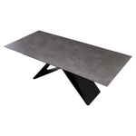 Casa si Gradina - Mobilier - Mese si birouri - Mese bucatarie si dining - Masa dining extensibila, beton/neagra, 160-200x90 cm, MAJED - Infinity.ro