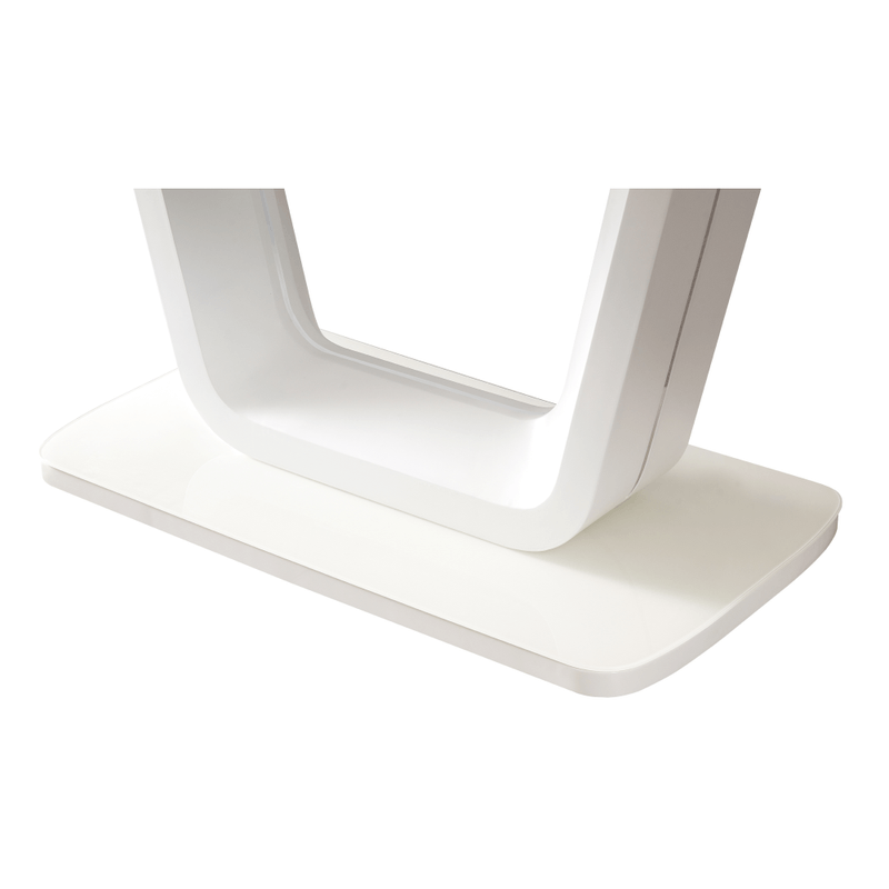 Casa si Gradina - Mobilier - Mese si birouri - Mese bucatarie si dining - Masa dining extensibila, alb lucios, 160-200x90 cm, OLAV - Infinity.ro