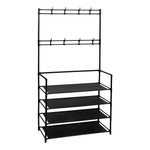Casa si Gradina - Mobilier - Dulapuri si sifoniere - Dulapuri pantofi - Cuier cu suport pentru pantofi, negru, TARAS - Infinity.ro