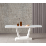 Casa si Gradina - Mobilier - Mese si birouri - Mese bucatarie si dining - Masa dining extensibila, alb lucios, 160-200x90 cm, OLAV - Infinity.ro