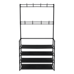 Casa si Gradina - Mobilier - Dulapuri si sifoniere - Dulapuri pantofi - Cuier cu suport pentru pantofi, negru, TARAS - Infinity.ro