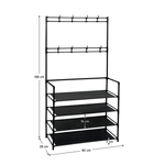 Casa si Gradina - Mobilier - Dulapuri si sifoniere - Dulapuri pantofi - Cuier cu suport pentru pantofi, negru, TARAS - Infinity.ro