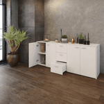 Casa si Gradina - Mobilier - Comode si corpuri - Comode - Comoda combinata, alba, HUGOS 180 - Infinity.ro