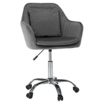Casa si Gradina - Mobilier - Scaune si fotolii - Scaune - Scaun de birou, tesatura gri Velvet/crom, KLIAN - Infinity.ro