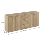 Casa si Gradina - Mobilier - Comode si corpuri - Comode - Comoda combinata, stejar sonoma, HUGOS 180 - Infinity.ro