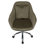 Casa si Gradina - Mobilier - Scaune si fotolii - Scaune - Scaun de birou, gri-maro Taupe tesatura Velvet/crom, KLIAN - Infinity.ro