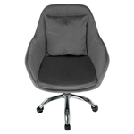 Casa si Gradina - Mobilier - Scaune si fotolii - Scaune - Scaun de birou, tesatura gri Velvet/crom, KLIAN - Infinity.ro
