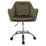 Casa si Gradina - Mobilier - Scaune si fotolii - Scaune - Scaun de birou, gri-maro Taupe tesatura Velvet/crom, KLIAN - Infinity.ro