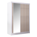 Casa si Gradina - Mobilier - Dulapuri si sifoniere - Dulapuri - Dulap cu usi glisante, alb / stejar craft, 150x215 cm, LADDER - Infinity.ro