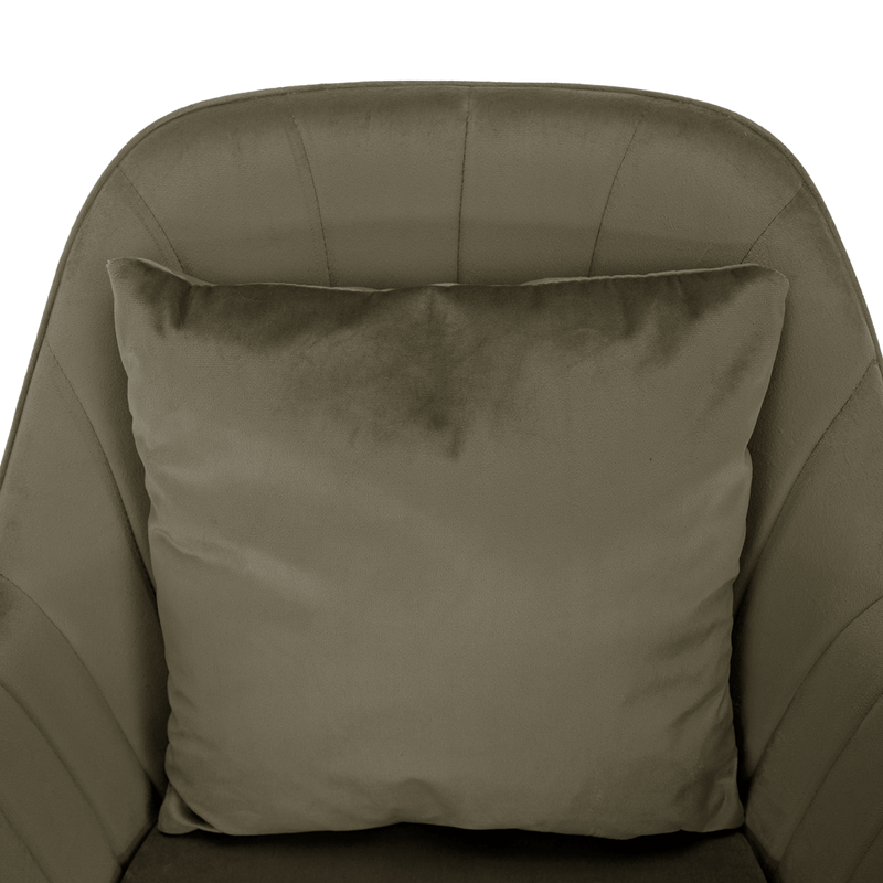 Casa si Gradina - Mobilier - Scaune si fotolii - Scaune - Scaun de birou, gri-maro Taupe tesatura Velvet/crom, KLIAN - Infinity.ro
