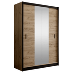 Casa si Gradina - Mobilier - Dulapuri si sifoniere - Dulapuri - Dulap cu usi glisante, negru / stejar craft, 150x215 cm, CRAFT - Infinity.ro