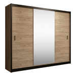 Casa si Gradina - Mobilier - Dulapuri si sifoniere - Dulapuri - Dulap cu usi glisante, negru / stejar craft, 250x215 cm, CRAFT - Infinity.ro