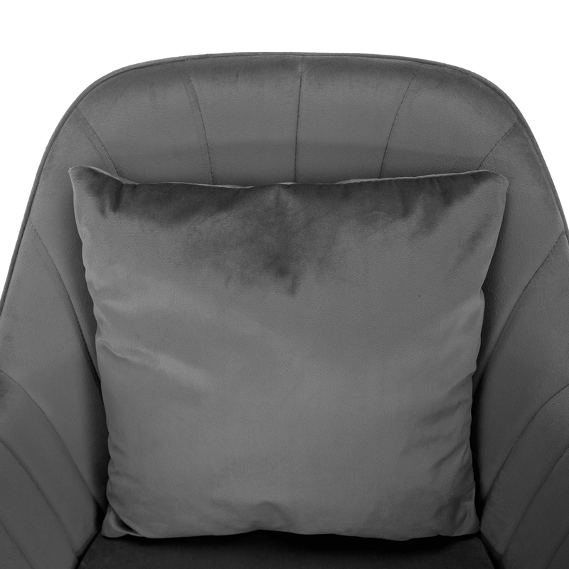 Casa si Gradina - Mobilier - Scaune si fotolii - Scaune - Scaun de birou, tesatura gri Velvet/crom, KLIAN - Infinity.ro