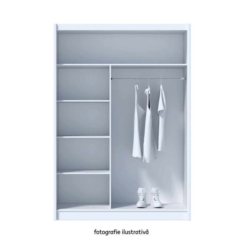 Casa si Gradina - Mobilier - Dulapuri si sifoniere - Dulapuri - Dulap cu usi glisante, negru / stejar craft, 150x215 cm, CRAFT - Infinity.ro