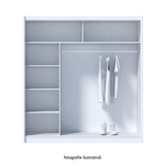 Casa si Gradina - Mobilier - Dulapuri si sifoniere - Dulapuri - Dulap cu usi glisante, negru / stejar craft, 203x215 cm, CRAFT - Infinity.ro