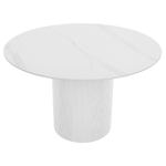 Casa si Gradina - Mobilier - Mese si birouri - Mese bucatarie si dining - Masa de sufragerie, marmura alba/MDF, diametru 120 cm, MAHIR TIP 1 - Infinity.ro