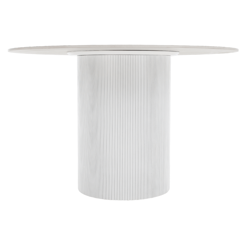 Casa si Gradina - Mobilier - Mese si birouri - Mese bucatarie si dining - Masa de sufragerie, marmura alba/MDF, diametru 120 cm, MAHIR TIP 1 - Infinity.ro