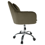 Casa si Gradina - Mobilier - Scaune si fotolii - Scaune - Scaun de birou, gri-maro Taupe tesatura Velvet/crom, KLIAN - Infinity.ro