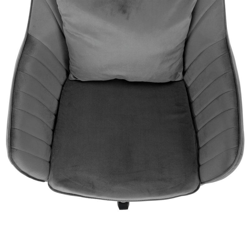 Casa si Gradina - Mobilier - Scaune si fotolii - Scaune - Scaun de birou, tesatura gri Velvet/crom, KLIAN - Infinity.ro