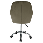 Casa si Gradina - Mobilier - Scaune si fotolii - Scaune - Scaun de birou, gri-maro Taupe tesatura Velvet/crom, KLIAN - Infinity.ro