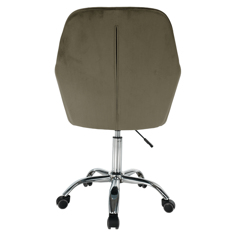 Casa si Gradina - Mobilier - Scaune si fotolii - Scaune - Scaun de birou, gri-maro Taupe tesatura Velvet/crom, KLIAN - Infinity.ro
