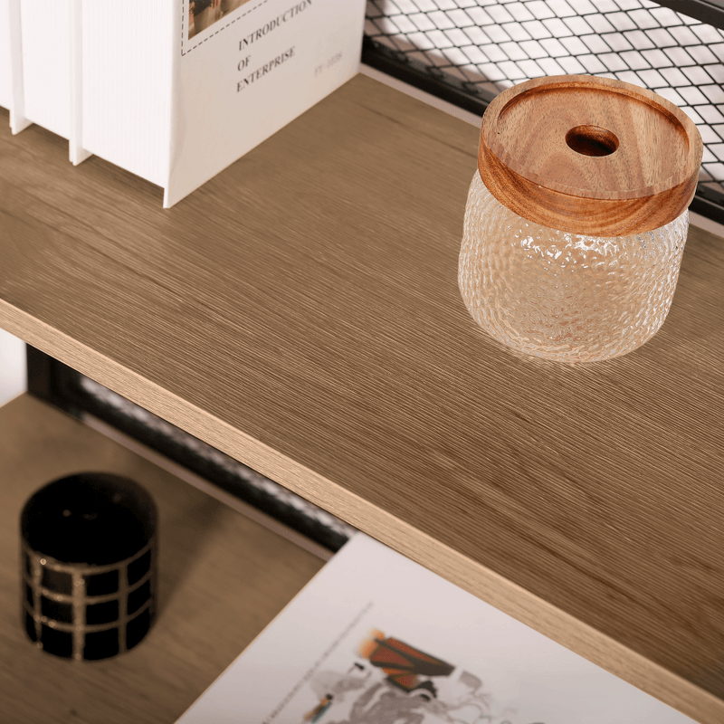 Casa si Gradina - Mobilier - Biblioteci si rafturi - Etajere - Raft, negru/stejar, KELER TIP 1 - Infinity.ro