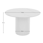 Casa si Gradina - Mobilier - Mese si birouri - Mese bucatarie si dining - Masa de sufragerie, marmura alba/MDF, diametru 120 cm, MAHIR TIP 1 - Infinity.ro
