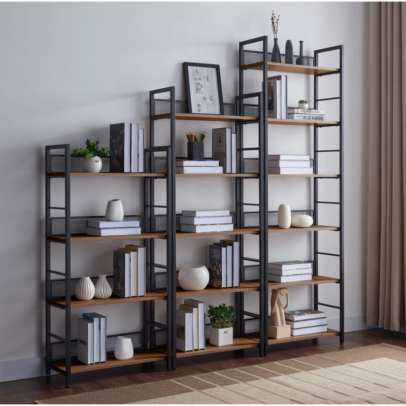 Casa si Gradina - Mobilier - Biblioteci si rafturi - Etajere - Raft, negru/stejar, KELER TIP 1 - Infinity.ro