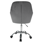 Casa si Gradina - Mobilier - Scaune si fotolii - Scaune - Scaun de birou, tesatura gri Velvet/crom, KLIAN - Infinity.ro