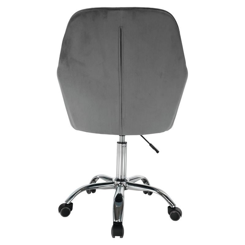 Casa si Gradina - Mobilier - Scaune si fotolii - Scaune - Scaun de birou, tesatura gri Velvet/crom, KLIAN - Infinity.ro