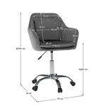 Casa si Gradina - Mobilier - Scaune si fotolii - Scaune - Scaun de birou, tesatura gri Velvet/crom, KLIAN - Infinity.ro