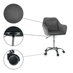 Casa si Gradina - Mobilier - Scaune si fotolii - Scaune - Scaun de birou, tesatura gri Velvet/crom, KLIAN - Infinity.ro