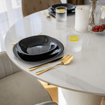 Casa si Gradina - Mobilier - Mese si birouri - Mese bucatarie si dining - Masa de sufragerie, marmura alba/MDF, diametru 120 cm, MAHIR TIP 1 - Infinity.ro