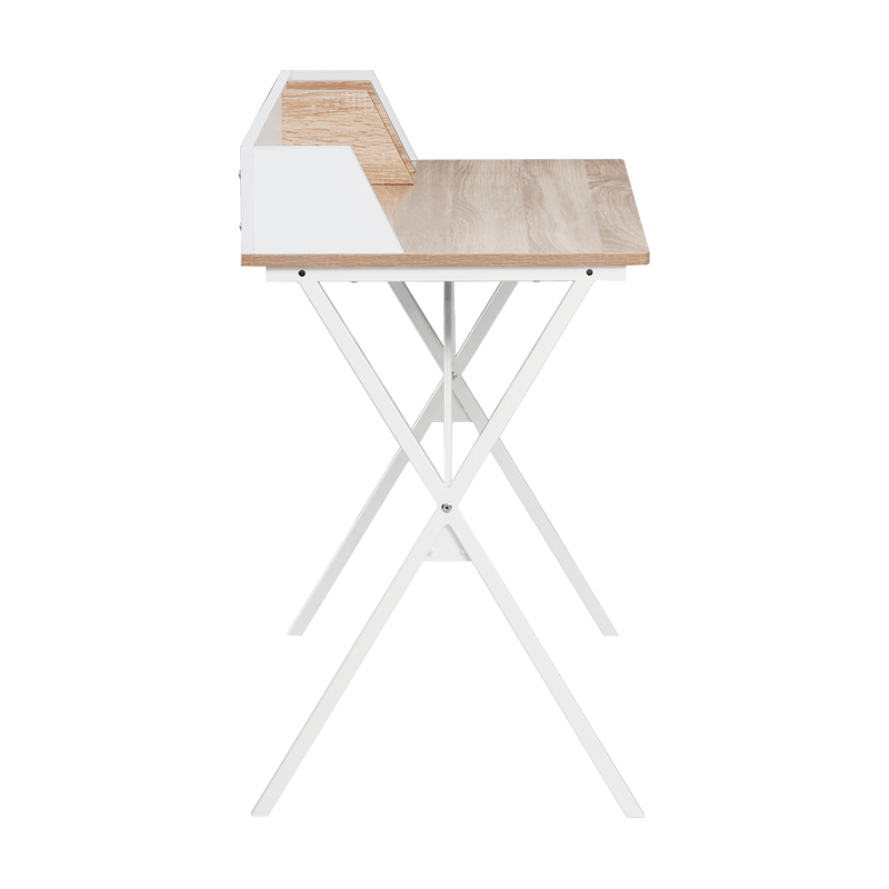 Casa si Gradina - Mobilier - Mese si birouri - Birouri - Birou pentru PC, stejar deschis/alb, PSALMO - Infinity.ro
