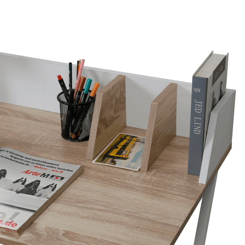 Casa si Gradina - Mobilier - Mese si birouri - Birouri - Birou pentru PC, stejar deschis/alb, PSALMO - Infinity.ro