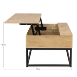 Casa si Gradina - Mobilier - Mese si birouri - Masute de cafea - Masuta de cafea, stejar / negru, LIVINA - Infinity.ro