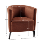 Casa si Gradina - Mobilier - Scaune si fotolii - Fotolii - Fotoliu de design, teracota/negru, KAPY - Infinity.ro