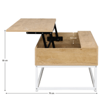 Casa si Gradina - Mobilier - Mese si birouri - Masute de cafea - Masuta de cafea, stejar/alb, LIVINA - Infinity.ro