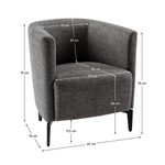 Casa si Gradina - Mobilier - Scaune si fotolii - Fotolii - Fotoliu de design, gri / negru, KAPY - Infinity.ro